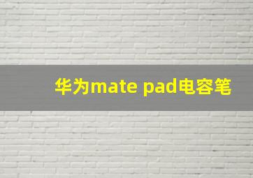 华为mate pad电容笔